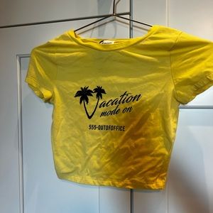 Princess Polly Vacay Mode Tee Yellow Size 0